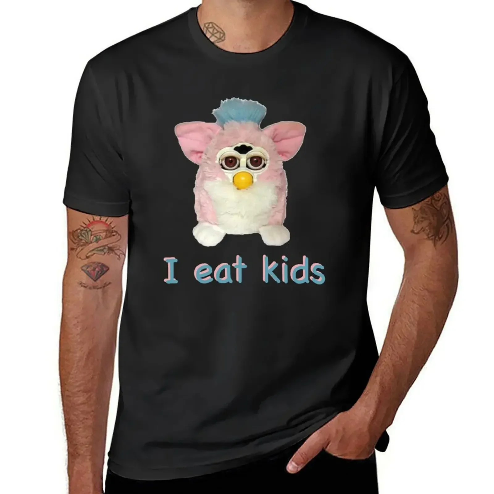 Vintage Fashion Archive - Furby I eat kids 티셔츠 그래픽
