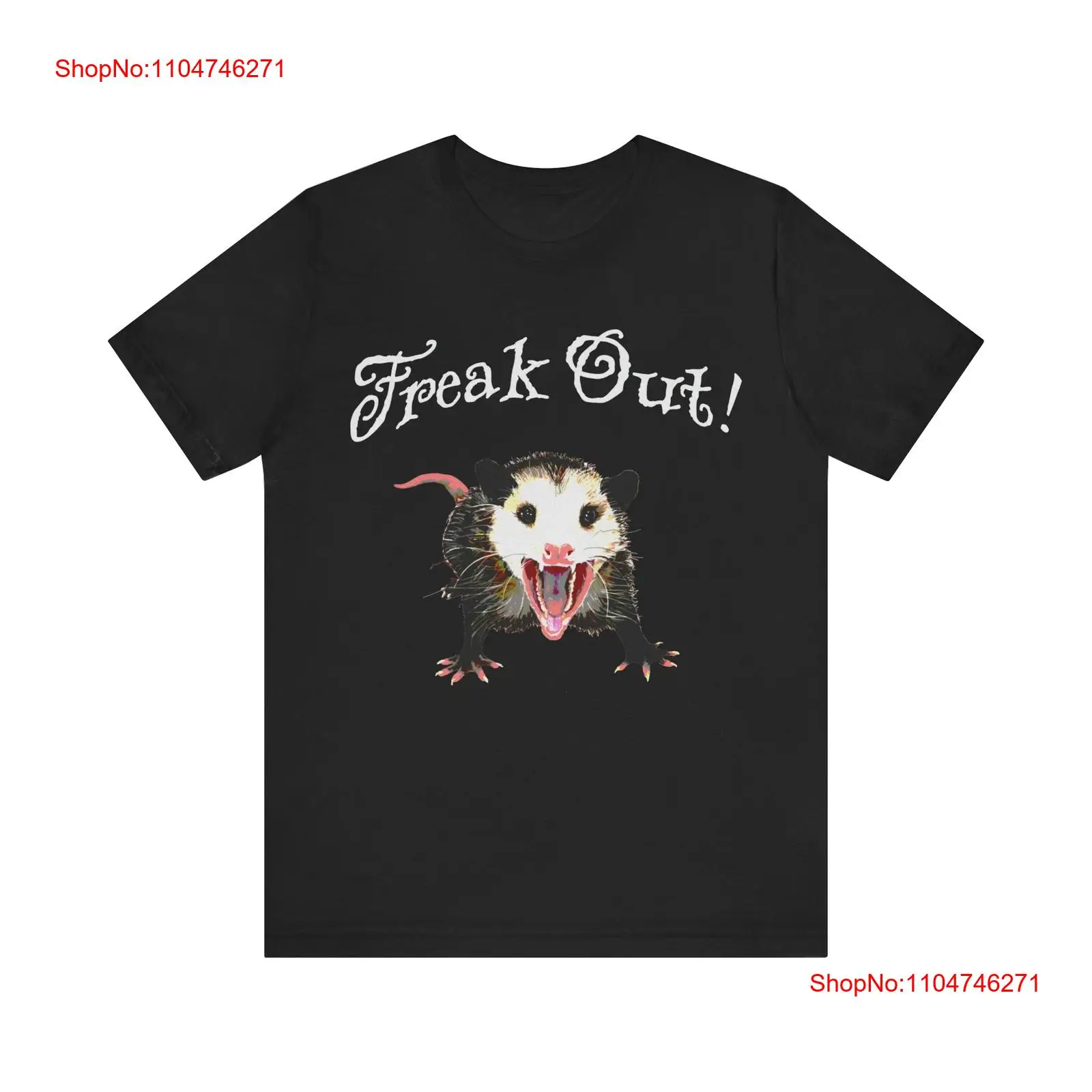 Vintage Fashion Knitwear - freak out opossum possum T 셔츠