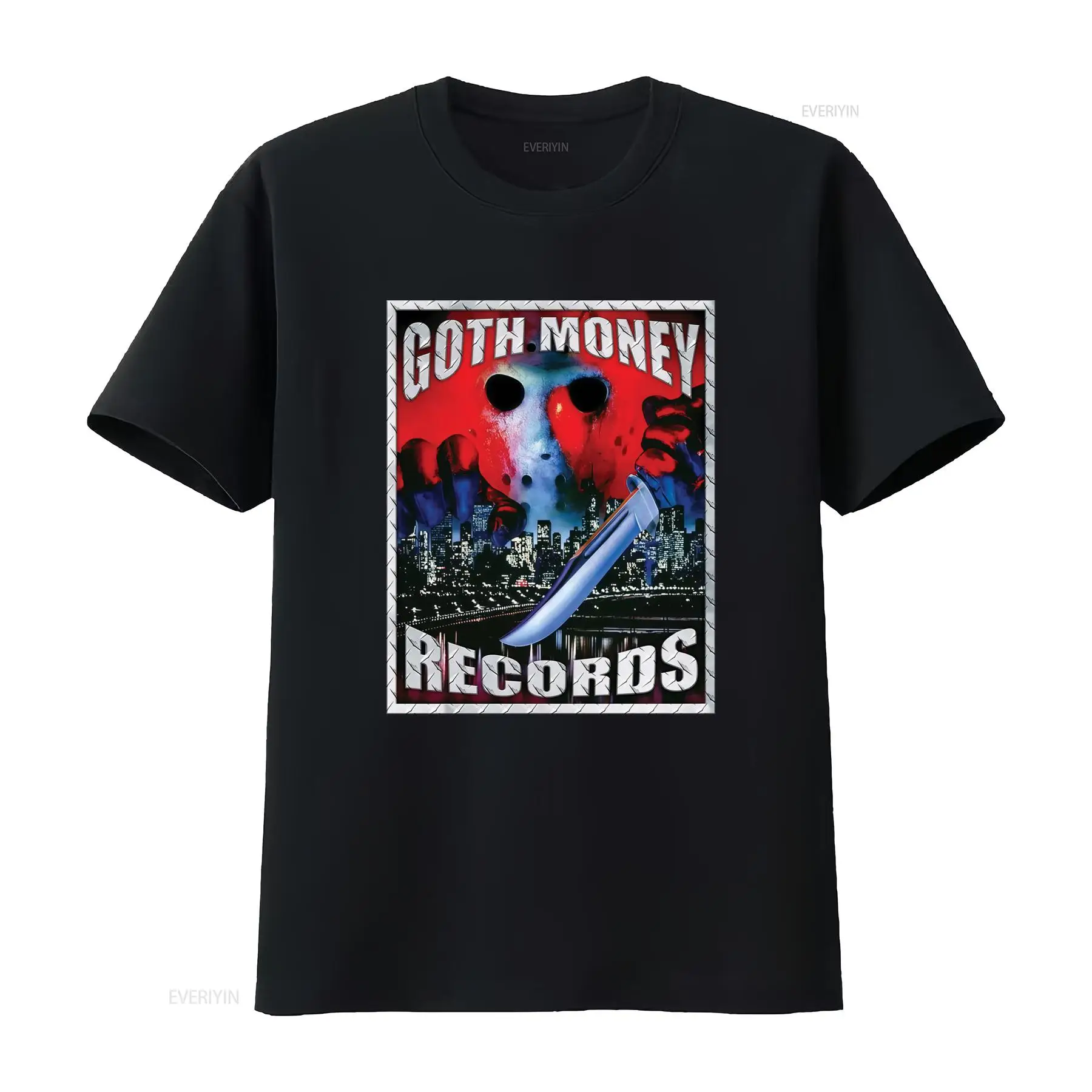 Vintage Fashion Logo - Goth Money Records 제이슨 로고 티셔츠