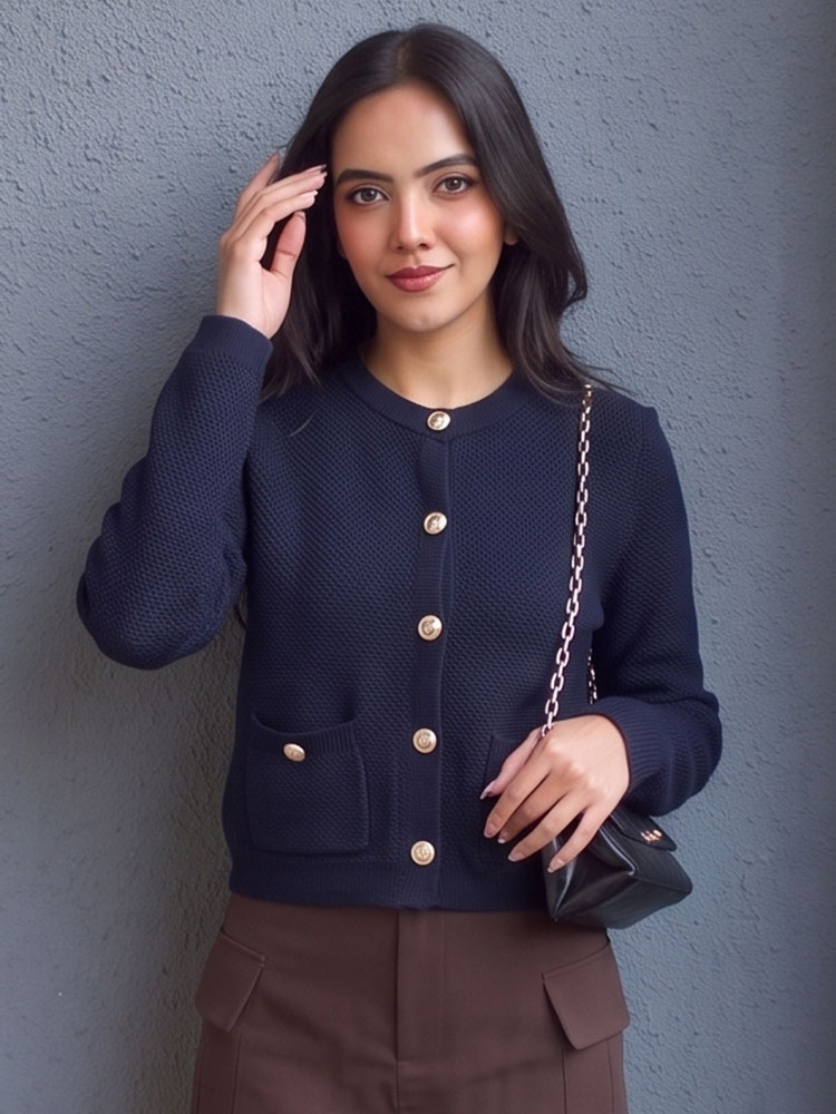 HH 빈티지 여성 솔리드 슬림 포켓 크롭 엘레강스 파티 - Crop Cardigan Vintage 리뷰 및 가격