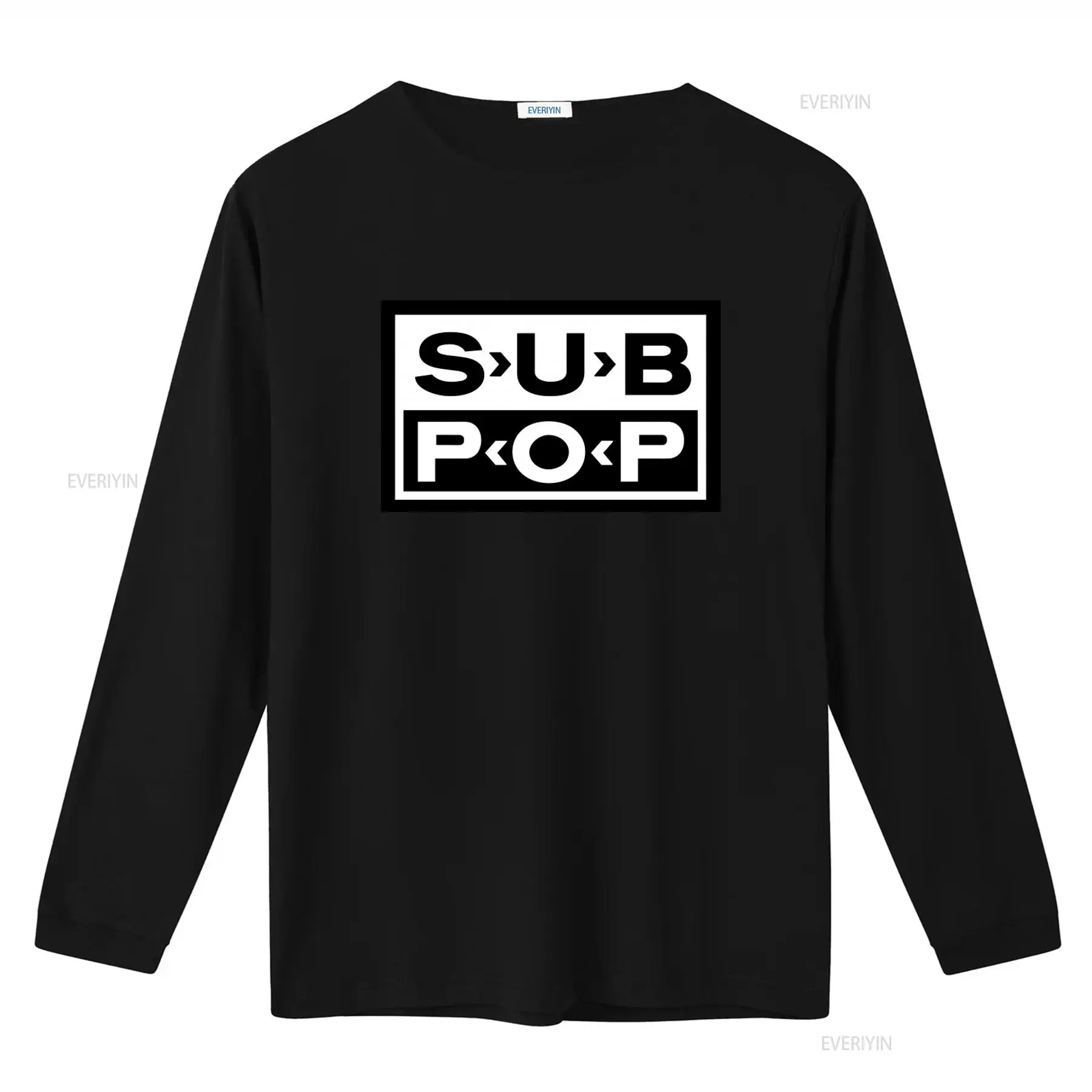 서브 팝 로고 티셔츠 블랙 화이트 프린트 레트로 스타일 - Vintage Fashion Logo 리뷰 및 가격