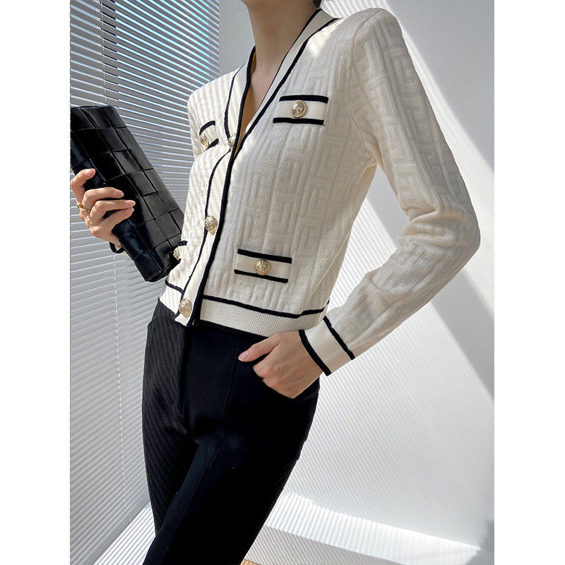여성용 V넥 긴팔 패션 스웨터, 하이 스트리트 캐주얼  - Crop Cardigan Vintage 리뷰 및 가격