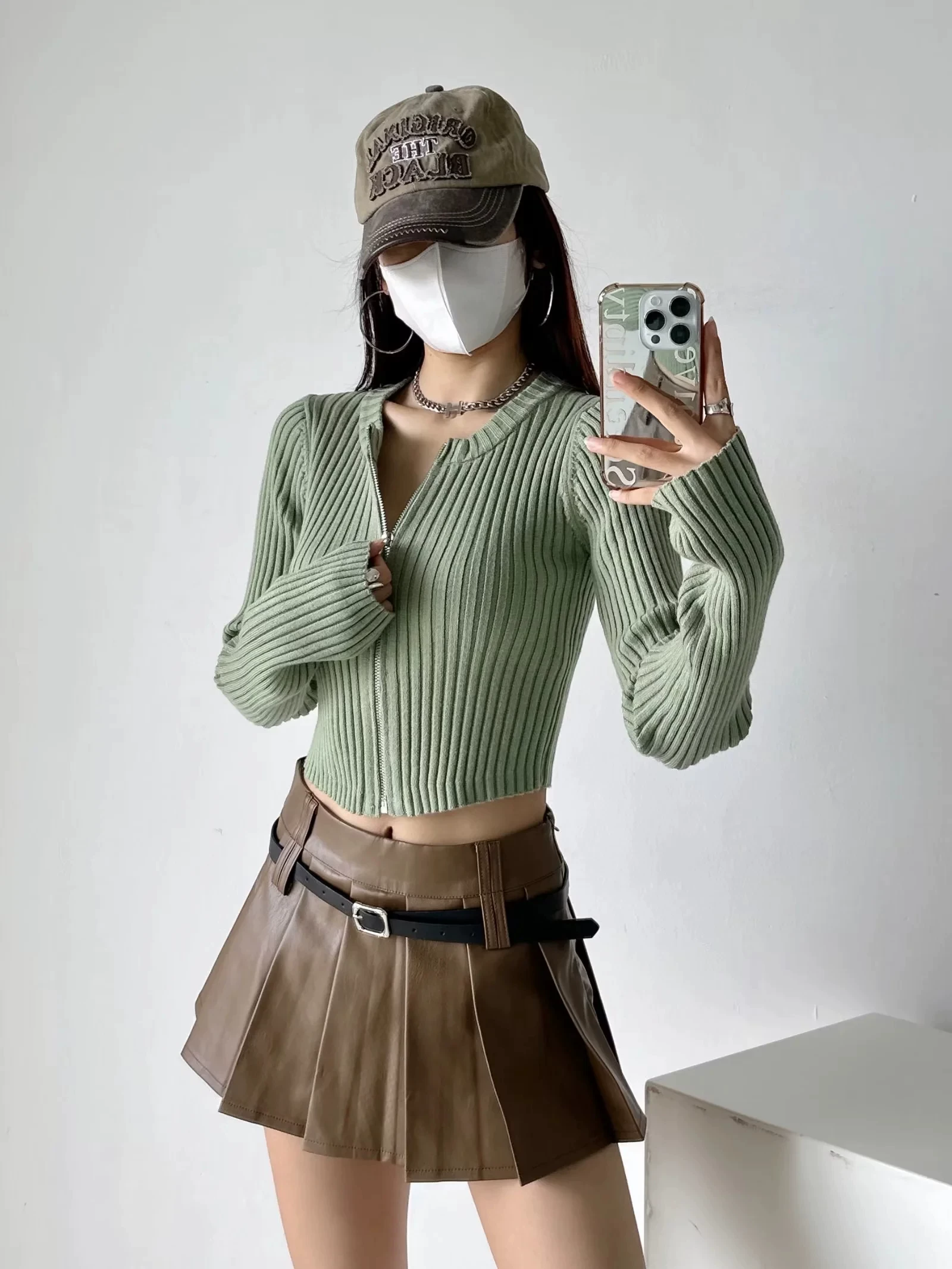 여성 그린 카디건 스웨터 Y2k Gyaru 우아한 빈티 - Crop Cardigan Vintage 리뷰 및 가격