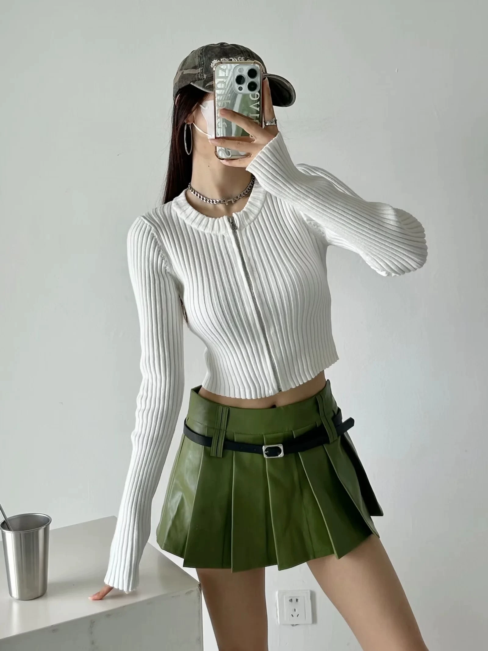 여성 그린 카디건 스웨터 Y2k Gyaru 우아한 빈티 - Crop Cardigan Vintage 리뷰 및 가격