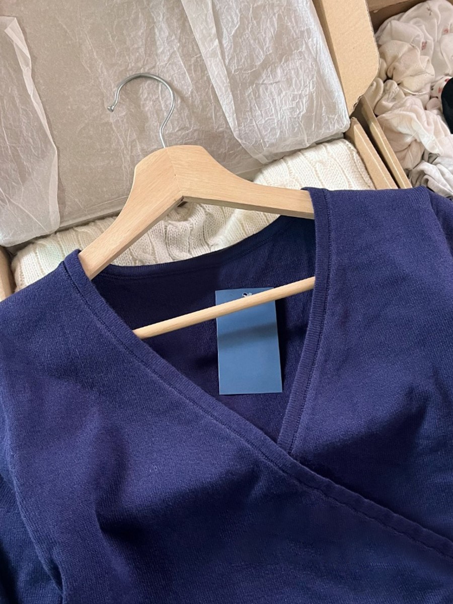 새로운 네이비 레이스업 니트 긴팔 티셔츠 가디건 여성  - Crop Cardigan Vintage 리뷰 및 가격