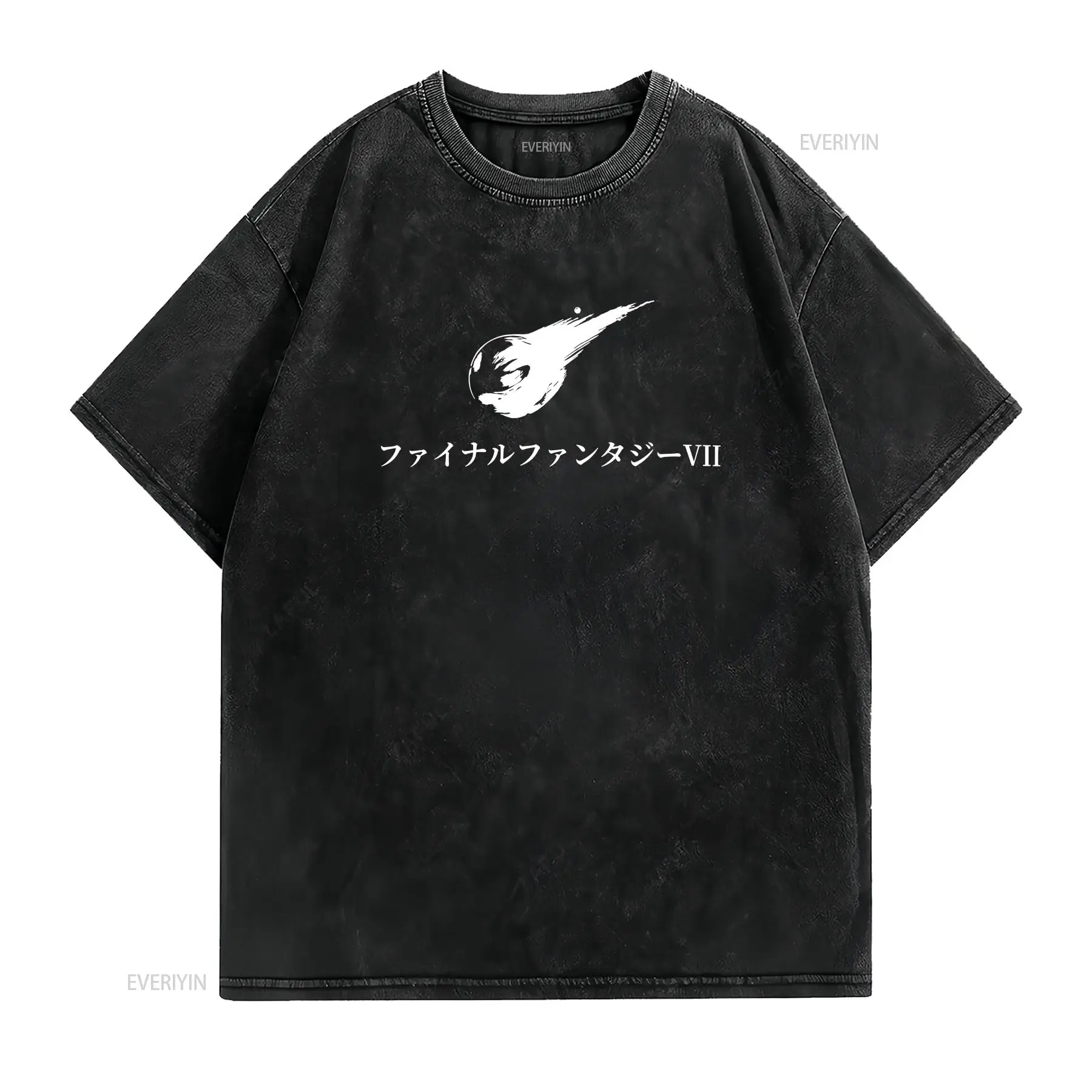 FF7 JP 타이틀 티셔츠 다양한 색상 빈티지 워싱 디 - Vintage Fashion Knitwear 리뷰 및 가격