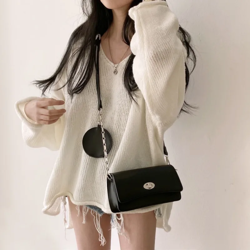 가을 겨울 풀오버 스웨터 여성 니트 셔츠 패션 여성 긴 - Vintage Fashion Knitwear 리뷰 및 가격
