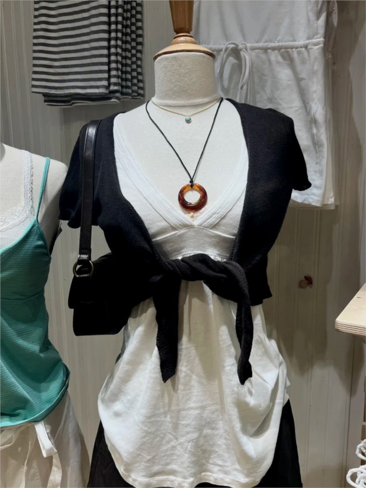 블랙 크롭 레이스업 가디건 여성 스트리트웨어 베이직 코 - Crop Cardigan Vintage 리뷰 및 가격