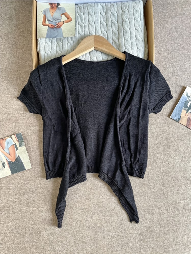 블랙 크롭 레이스업 가디건 여성 스트리트웨어 베이직 코 - Crop Cardigan Vintage 리뷰 및 가격